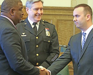 Youngstown Mayor Jamael Tito Brown and Police Chief Robin Lees promoted Robert Gentile from an officer to detective sergeant. He was sworn in on Monday. Gentile has been with the Youngstown Police since May 2012.