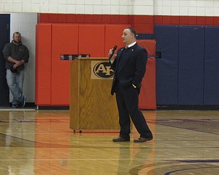 Neighbors | Zack Shively.Superintendent Vincent Colaluca told the students about the different precautions the school has always taken for stopping any criminal activity at their safety assembly. The schools have eight police officers on campus at all times, and they have two other staff members trained in law enforcement.