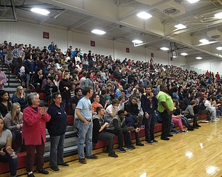 Neighbors | Zack Shively.Principal Chris Berni had Fitch's teachers and staff stand to be recognized during the school's safety assembly. He wanted to thank them for their hard work and dedication to the students.