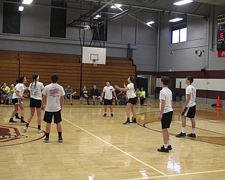 Neighbors | Zack Shively.Glenwood Junior High School's volleyball championship saw two seventh-grade teams play, followed by the teachers and the Boardman Police and concluding with the eighth-grade tournament. The students teams had eight players with four boys, four girls and a maximum of two volleyball players on each team. Pictured, Sizzlin' Spikers took on Take the L for the eighth-grade championship.