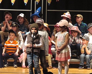 Neighbors | Zack Shively.A series of students came up to the microphone in between each song at Union's kindergarten concert to talk about a concept that they would sing about in the next song.
