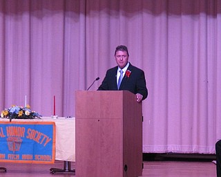 Neighbors | Zack Shively.The Fitch NHS inducts an honorary member into the NHS each year during their ceremony. This year, Moriah Berni inducted her father, principal Chris Berni into the NHS. He spoke about the honor as well as gave his prepared remarks for the ceremony.