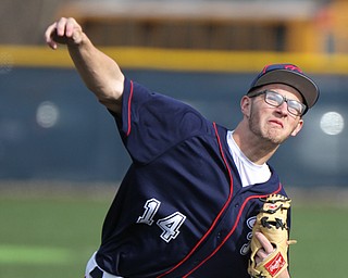 Austintown Fitch starting pitcher Nick Belcik during 4-12-18 game with Columbiana at Fitch.

William D. Lewis - The Vindicator