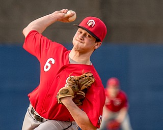 Girard pitcher Nick DeGregory works against Liberty in the first inning of their game at Eastwood Field on Friday night. Girard won the game 10-1.

THE VINDICATOR | DIANNA OATRIDGE