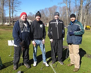 Neighbors | Zack Shively.The Poland Rotary's Chili Open included a mock golf course for the Rotary members to golf during the day. Pictured are Dario Toro, Derek Mihalcin, John Mihalcin and Matt Smoot.