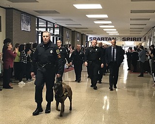 Neighbors | Submitted .On March 14, Boardman students and staff held a clap out for Boardman first responders as part of the high school Unity Event.