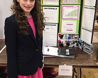 Canfield High School’s Aurora Fares recently received a Multi-Year Award for her participation in State Science Day. Her awards include five Superior ratings at the Regional Lake-to-River Science Fair and three Superior ratings and one Excellent rating at the State Science Day. Fares will participate in the Ohio Academy of Science’s 70th annual State Science Day on May 12 at Ohio State University. Science Day is one of the largest science and engineering fairs in the country, and approximately 1,200 students in fifth- through 12th-grade will compete for more than $700,000 in sponsored awards and scholarships.