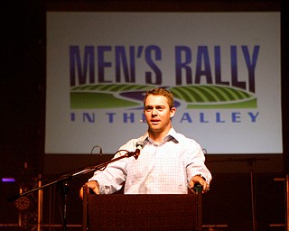 Washington Redskins quarterback, Colt McCoy, is the keynote speaker of the "Men's Rally in the Valley" at the Covelli Centre in Youngstown on Saturday morning. 

- Youngstown -

Photo taken April 28, 2018.

Dustin Livesay  |  The Vindicator