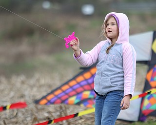 Autumn Blackburn (7) of Youngstown flies her kite during the Kite Festiival at the Mill Creek Metro Parks Farm in Canfield on Saturday morning.  

4/28/18

Dustin Livesay  |  The Vindicator  

Mill Creek Park