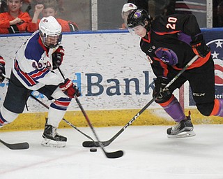 William D. Lewis The Vindicator Phantoms Curtis Hall(20) and USA's Patrick Moynihan(46) during 5-5-18 action at Covelli.