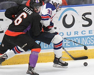 William D. Lewis The Vindicator PhantomsMax ellis(6) and USA's .domenick Fensore(38) during 1rst period action 5-5-18 at Covelli.