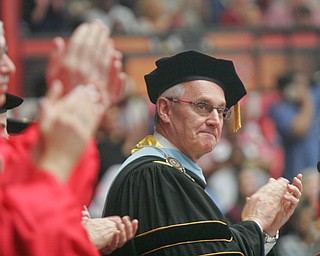 William D. Lewis The Vindicator  YSU Pres Jim Tressel during 5-5-18 commencement.