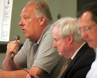 William D. Lewis The Vindicator Lordstown Mayor Arno Hill speaks during a zoning meeting at the Lordstown Administration building Tuesday.