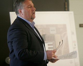 William D. Lewis The VindicatorMark Walker of TJX speaks during a zoning meeting at the Lordstown Administration building Tuesday.