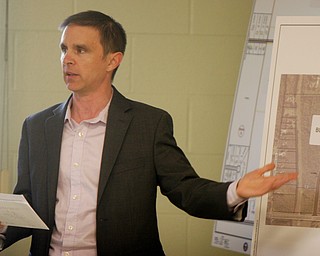 William D. Lewis The Vindicator Ryan Bush of MS Consultants speaks during a zoning meeting at the Lordstown Administration building Tuesday.