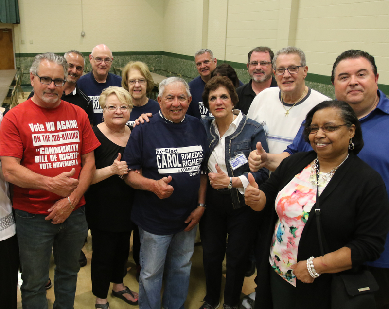  ROBERT K.YOSAY  | THE VINDICATOR..Carol Rimedio Righetti  and her family and friends celebrate her victory at St Lukes  banquet hall in boardma.....-30-