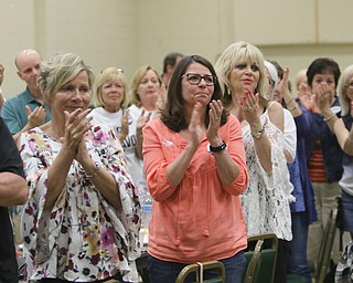  ROBERT K.YOSAY  | THE VINDICATOR..Supporters..  applaud Joe Sciavoni  as he thanks his supporters for their work.....-30-