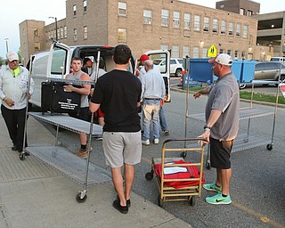  ROBERT K.YOSAY  | THE VINDICATOR..Election workers at the Board of Elections load machines off of trucks as the last part of the election process for tuesday night is wrapped up ..-30-