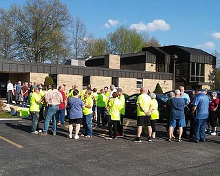Many people were unable to get into tonight's meeting in Lordstown after the meeting room was filled to capacity prior to the 6:30 p.m. start.