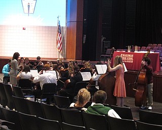 Neighbors | Zack Shively.The Boardman chamber orchestra performed as families arrived to the BPAC for the NHS Ceremony. They played a processional march and were directed by William Amendol and Michele Prokop.