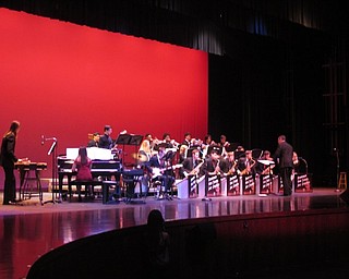 Neighbors | Zack Shively.The jazz ensemble 1 played a long set to finish the concert. They performed jazz standards like "Autumn in New York," a jazz version of the clssical song "Pavane" and their own arrangement of Nirvana's "Smells Like Teen Spirit." Pictured, the ensemble opened with music from the movie "Whiplash."