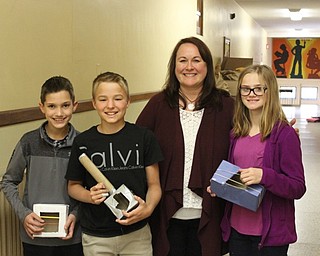 Neighbors | Abby Slanker.Students in Canfield Village Middle School fifth-grade science teacher Valerie Weingart’s class made musical instruments with recycled materials a part of the Sound Energy unit.