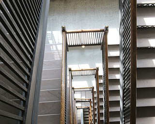    ROBERT K YOSAY  | THE VINDICATOR..stair case......Double Tree in Youngstown opened its restaurant and Hotel today Wed. in the former Stambaugh Building.  The building  has been restored to its original marble and granite and then some....-30-