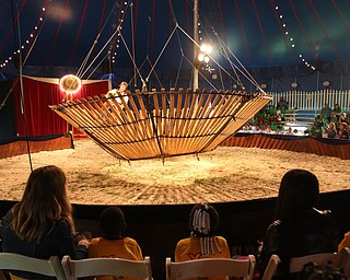    ROBERT K YOSAY  | THE VINDICATOR..The whole as  Ossy Sanchez rides his bike in the wood plank cone ..The Zoppe Family Circus is returning to the Canfield Fairgrounds May 16-20 for 12 shows..Founded in 1842, the Zoppe Family Circus is a one-ring circus under the big top featuring acrobats, equestrian showmanship, canine tricks, clowns and plenty of audience participation. ...-30-