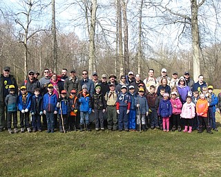 Neighbors | Zack Shively.The Whispering Pines District of the Great Trail Council of Boy Scouts of America and Mill Creek MetroParks celebrated Earth Day with a park clean up from organizations within the community on April 21. Pictured, Canfield's Cub Scout Pack 25 helped pick up litter and other trash from Lake Newport Wetlands.