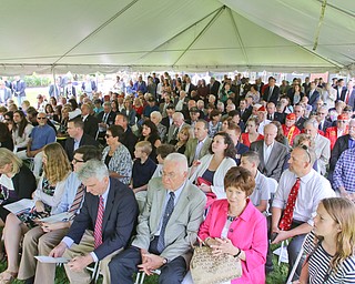 ROBERT K YOSAY  | THE VINDICATOR..overflow crowd..dedication ceremony Wednesday in which the Youngstown State University Office of Veterans Affairs, 633 Wick Ave., was renamed the Carl A. Nunziato Veterans Resource Center....-30-