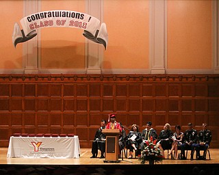 ROBERT K YOSAY  | THE VINDICATOR..Salutatorian  Lo'Rayja Hill-...Friends and family cried out with joy Friday night as the 115 graduates in Chaney High SchoolÕs Class of 2018 entered Stambaugh Auditorium...-30-