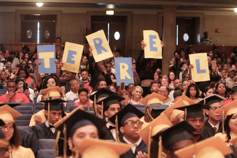 ROBERT K YOSAY  | THE VINDICATOR..parents and relatives of Terrell Engles East High School Graduation - class of 2018.. held at Stambaugh Auditorium.....-30-