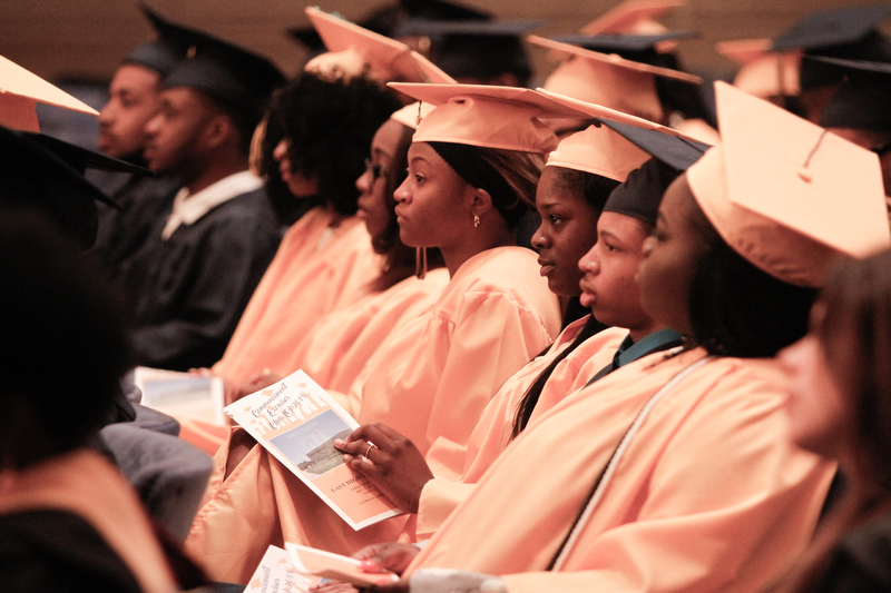 ROBERT K YOSAY  | THE VINDICATOR..Graduates listen to Krish Mohip ..East High School Graduation - class of 2018.. held at Stambaugh Auditorium.....-30-