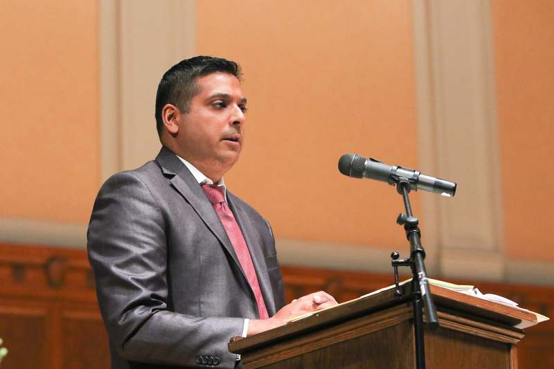 ROBERT K YOSAY  | THE VINDICATOR..Krish Mohip CEO..East High School Graduation - class of 2018.. held at Stambaugh Auditorium.....-30-