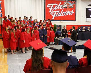             ROBERT  K. YOSAY | THE VINDICATOR..Fitch Choir one last time singing as a group...withthe seniors..Austintown Fitch 2018  Sunday afternoon at the Gymnasium