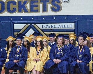 William D. Lewis The Vindicator  Lowellville grads during 5-27-18 commencement at LHS.