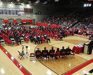 A packed gymnasium was on hand to see the commencment ceremony at Struthers High School on Sunday afternoon.   Dustin Livesay  |  The Vindicator  5/27/18  Struthers.