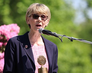 Ohio Supreme Court Justice Mary DeGenaro is the keynote speaker of Monday afternoons Memorial Day ceremony at the Riverside Cemetary in Poland. Dustin Livesay  |  The Vindicator  5/28/18 Poland