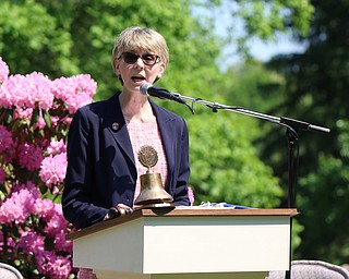 Ohio Supreme Court Justice Mary DeGenaro is the keynote speaker of Monday afternoons Memorial Day ceremony at the Riverside Cemetary in Poland. Dustin Livesay  |  The Vindicator  5/28/18 Poland