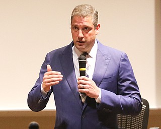 U.S. Rep. Tim Ryan answered a variety of questions from a largely friendly audience during his Tuesday night town hall meeting at Youngstown State University.  A lot of the focus of the event was on the growing problems the country is having with China and Russia.