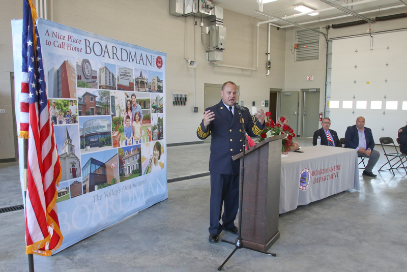 ROBERT K YOSAY  | THE VINDICATOR..Boardman newest firestation #71 on Market Street next to Stadium Drive ..Chief Mark Pitzer. thanks everyone involved in bringing the new  fire house to boardman..-30-
