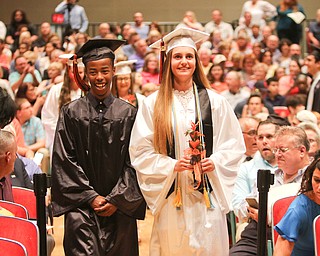 ROBERT K YOSAY  | THE VINDICATOR..Howland Graduation...  at Packard Music Hall in Warren Class of 2018.And here they come as VP of the class Brian Ringold and President Gabby Hartzell lead the class.-30-