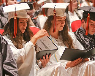 ROBERT K YOSAY  | THE VINDICATOR..Howland Graduation...  at Packard Music Hall in Warren Class of 2018..Double double as Kamryn Buckley and Kendyl Buckley  both ck out their diplomas..-30-