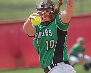 ROBERT K YOSAY  | THE VINDICATOR..West Branch Warriors - defeated Jonathan Alder Pioneers  - 5-4 where the lead changed hands several times ..Kelsey Byers.. pitcher.-30-