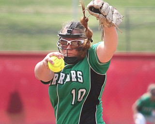 ROBERT K YOSAY  | THE VINDICATOR..West Branch Warriors - defeated Jonathan Alder Pioneers  - 5-4 where the lead changed hands several times ..Kelsey Byers.. pitcher.-30-