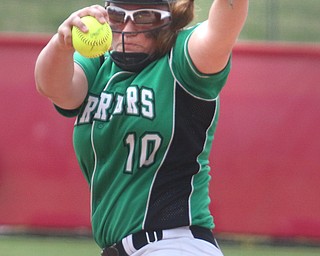 ROBERT K YOSAY  | THE VINDICATOR..West Branch Warriors - defeated Jonathan Alder Pioneers  - 5-4 where the lead changed hands several times ..Kelsey Byers.. pitcher.-30-