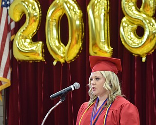 William D. Leiws The Vindicator   Campbell 2018 class president and a valedictorian speaks during 5-31-18 commencement at Campbell HS.