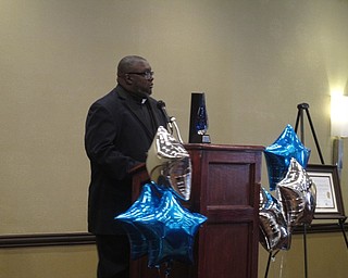 Neighbors | Zack Shively.Reverend Lewis Macklin gave the invocation to the Pinwheels for Prevention event at Holiday Inn. The program also featured keynote speaker David Kohout, Bikers Against Child Abuse, Boardman jazz II band and a mayoral proclamation given by the city parks director. Pictured is Macklin giving the invocation.