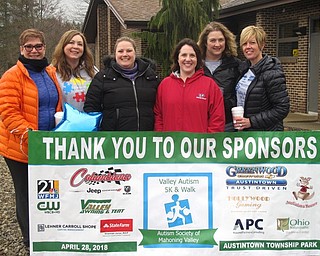 Neighbors | Zack Shively.The Autism Society of the Mahoning Valley had their fifth annual 5K run and third annual Fun Walk at Austintown Township Park on April 28. The event raised money for the organization and featured a petting zoo, photo area and a number of tables for information on other helpful organizations in the area. Pictured are, from left, boardmembers Aundrea Heschmeyer, Tracey Marciano, Shannon Jursa, Robin Suzelis, Dee McFarland and Amy Shope.