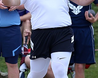 COLUMBUS, OHIO - June 1, 2018, OHSAA Track & Field Championships at Jesse Owens Stadium, Ohio State University-  D3 Columbiana Crestview's Dominic Perry throws 56-08 to win the state title.  SPECIAL TO | THE VIDICATOR